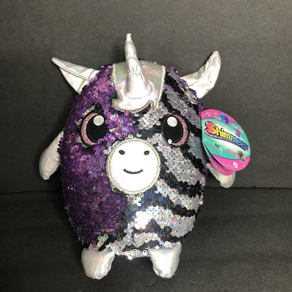 Shimmeez Sparkling Unicorn Reversible Sequin Plush ToniMarie 8" Series 3 NEW